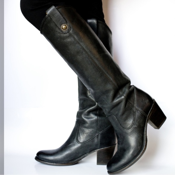 Frye Shoes - Frye Jackie Button Tall Slouchy Leather Boots